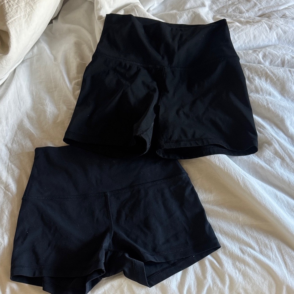 Women's High-Waist Black Active Shorts